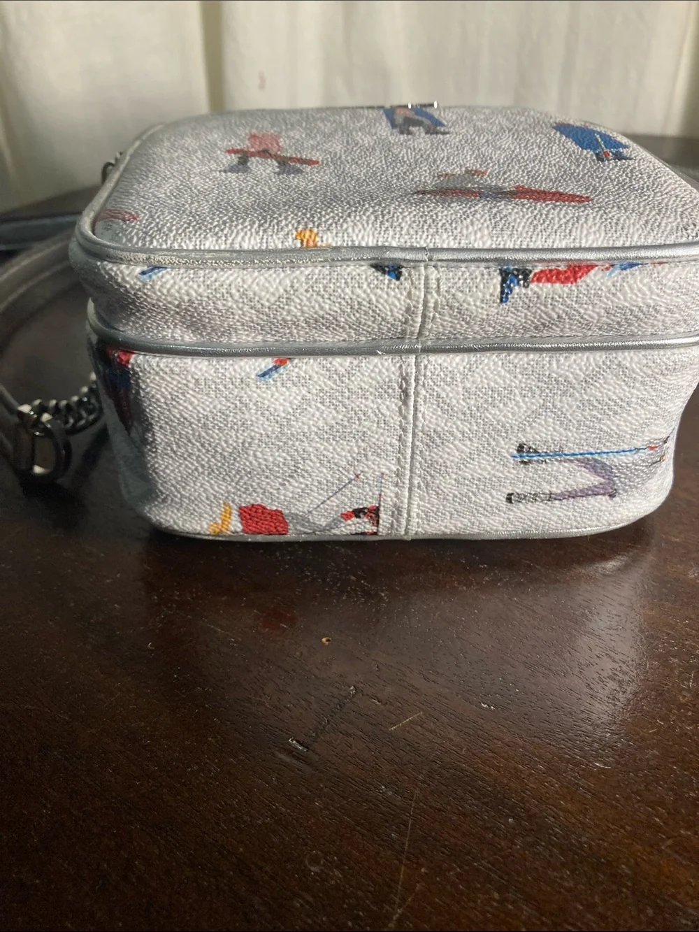 Michael Kors signature unique Crossbody Messenger Bag with Winter Sport ski seen
